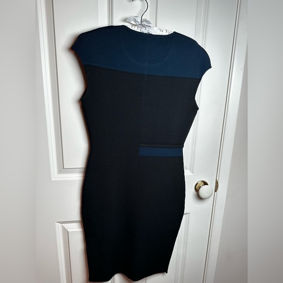 Alexander Wang Black and Navy Midi Dress - Picture 4 of 9